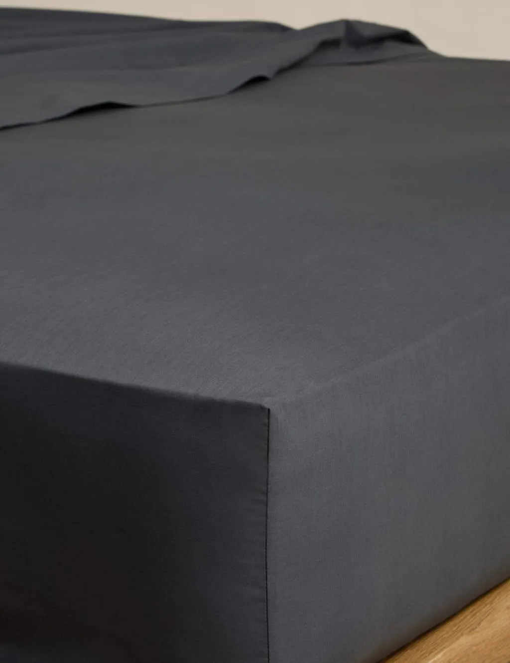 M&S Cotton Rich Fitted Sheet Charcoal