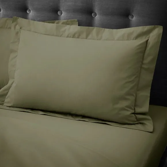 Hotel 230 Thread Count Crisp 100% Cotton Percale Oxford Pillowcase 1