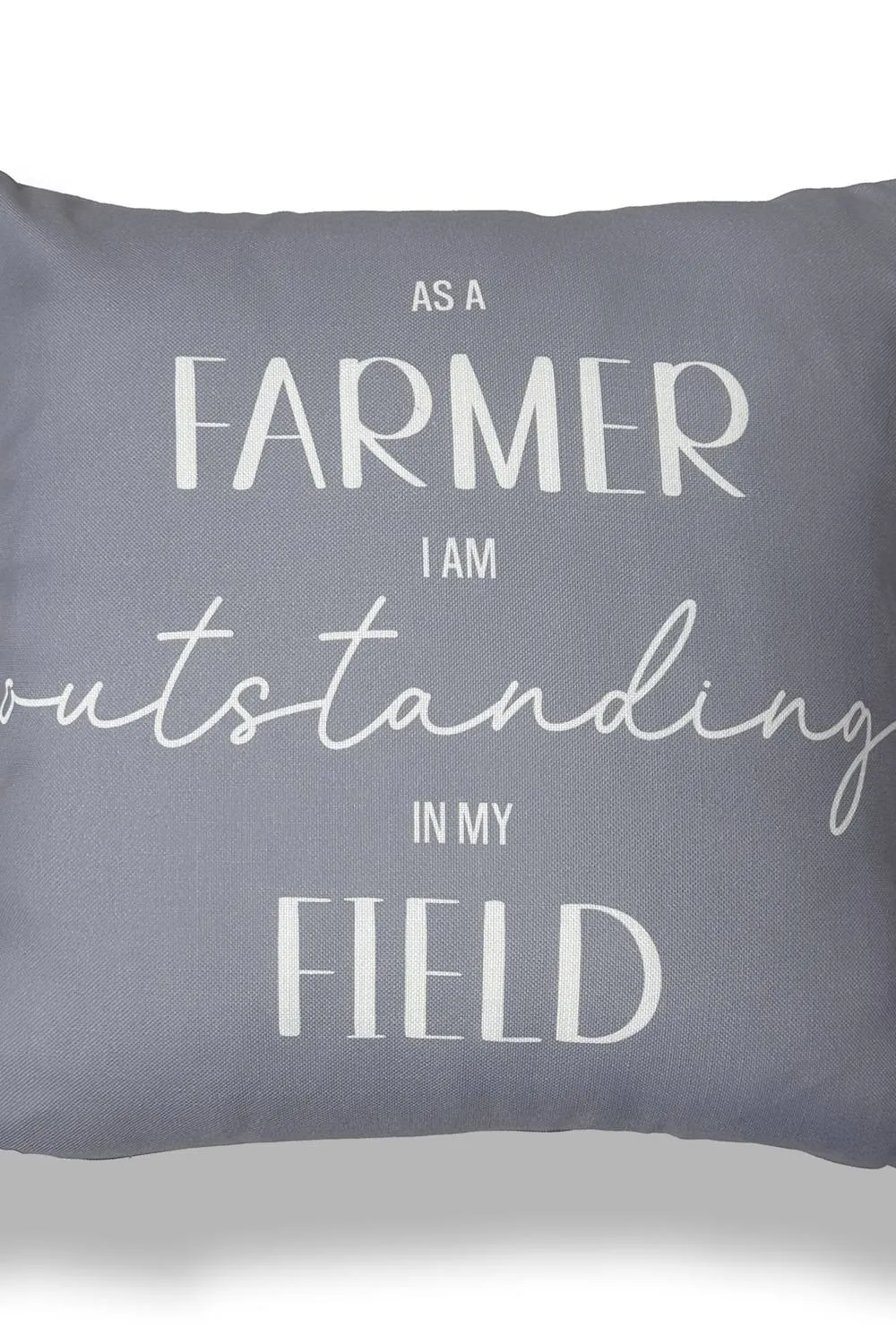 Martex Filled Polyester Cushion - 45 x 45cm - As a farmer I'm outstanding in Grey 2