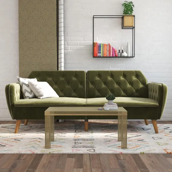 Tallulah Velvet Memory Foam Double Futon 1