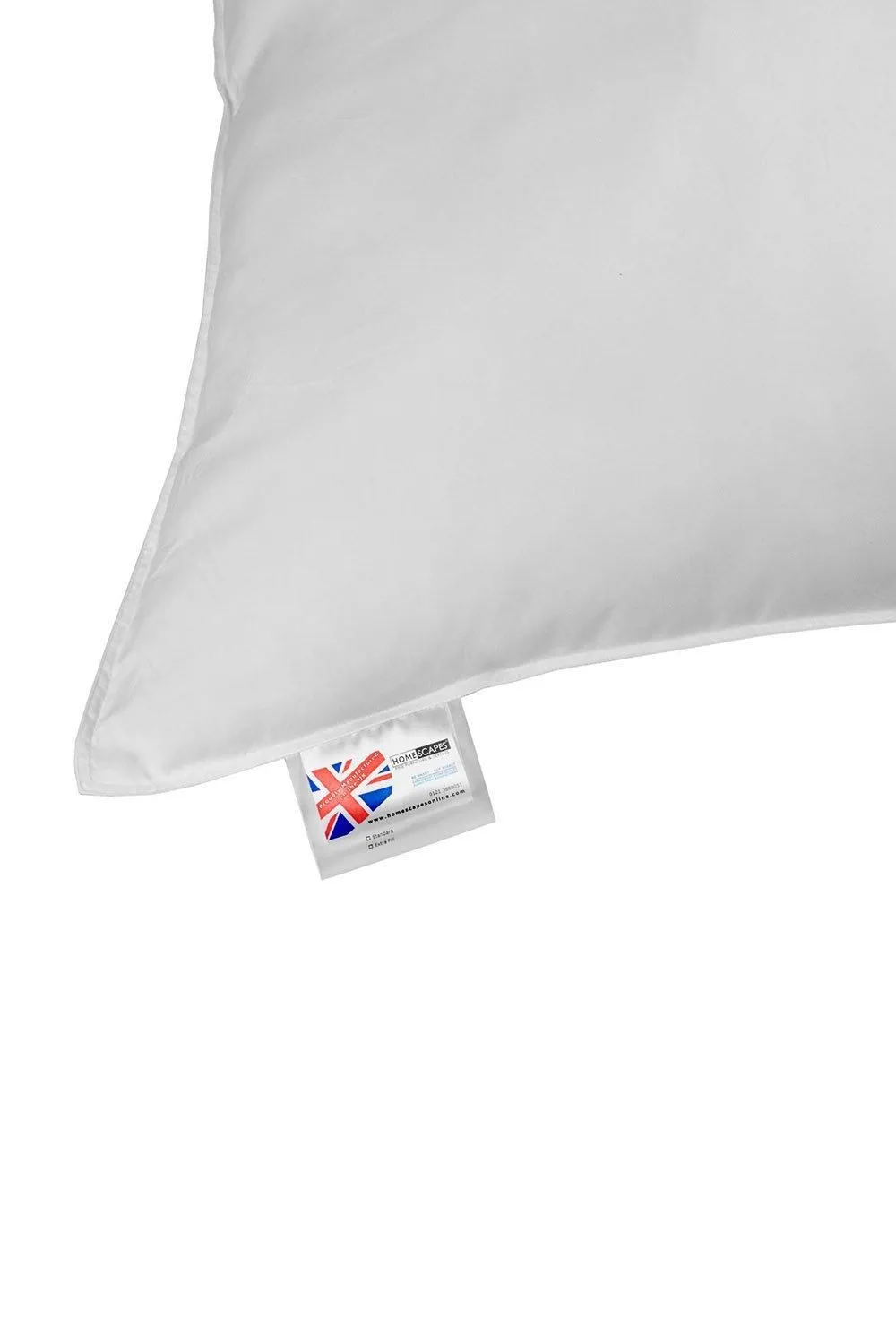 Homescapes Microfibre Euro Continental Square Pillow - 80cm x 80cm (32"x32") in White 3