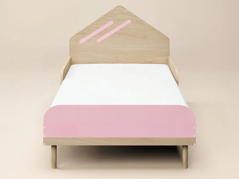 Flair Noah Single Bed Oak in Pink 5