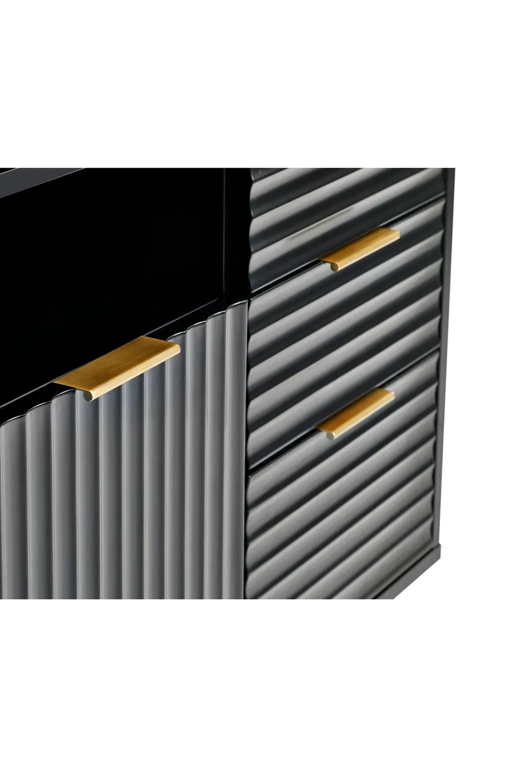 Julian Bowen Murano 2 Door 2 Drawer Cabinet in Black 6