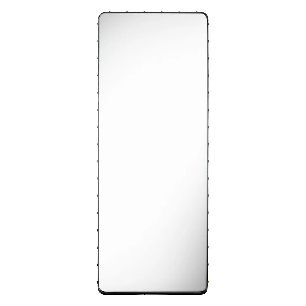Gubi Adnet Rectangular Wall Mirror 70 x 180cm Black Leather 2
