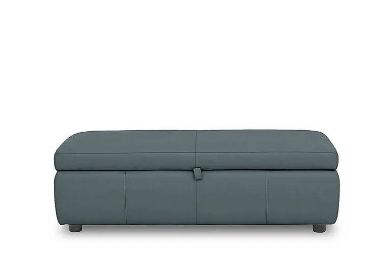 Tyrell 150cm Leather Blanket Box - BV Lake Green