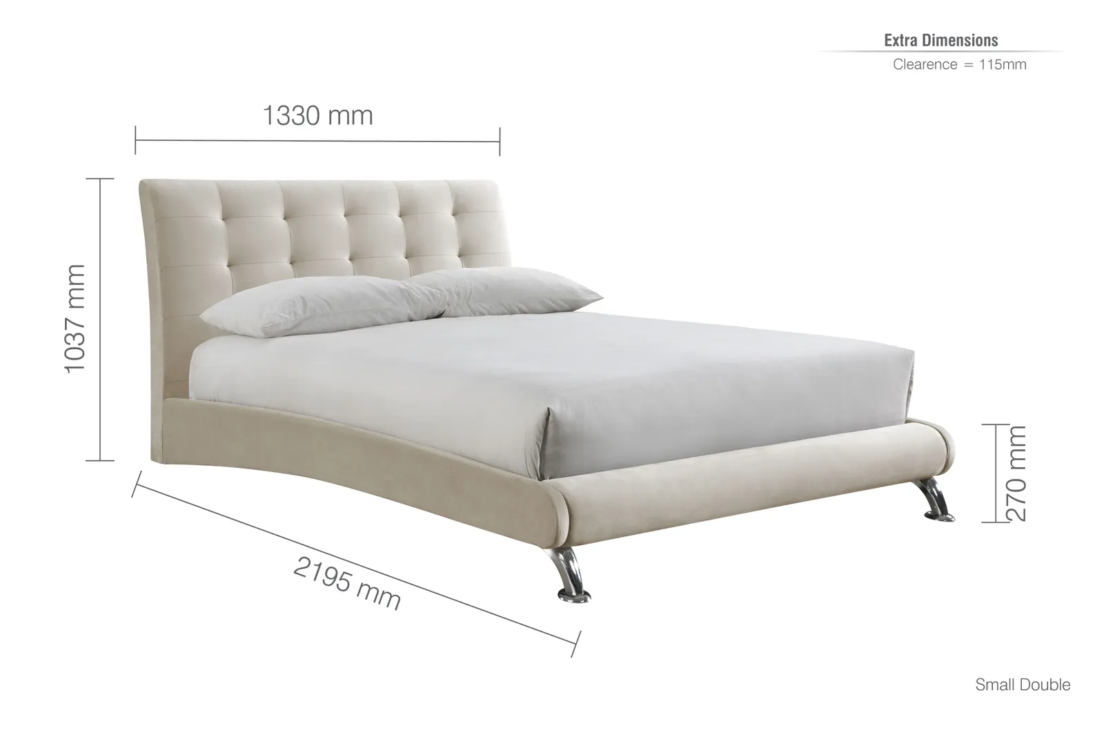 Birlea Hemlock Bed in Light Stone 6