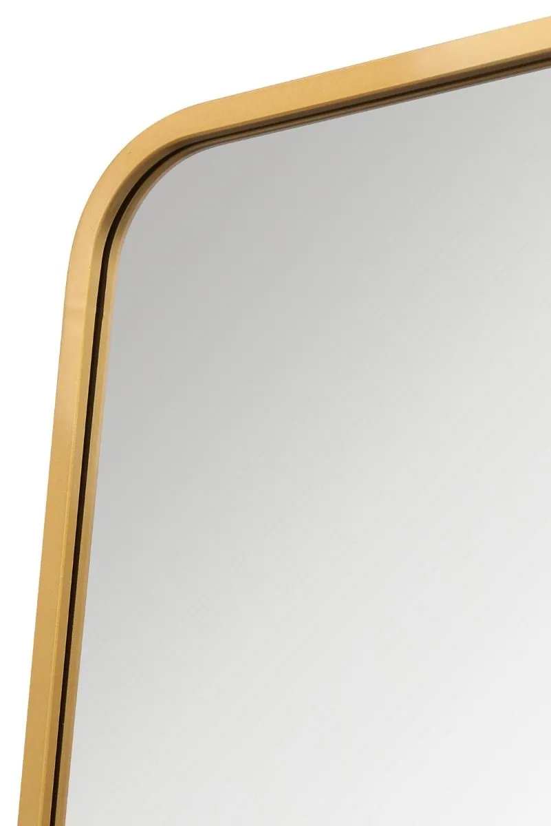 MirrorOutlet Gold Metal Isoscelles Trapezoid Shape Framed Wall Mirror 200CM X 95CM 4