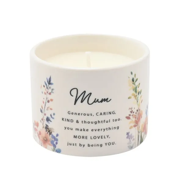 The Cottage Garden Ceramic Candle 100g Mum, Multi 4
