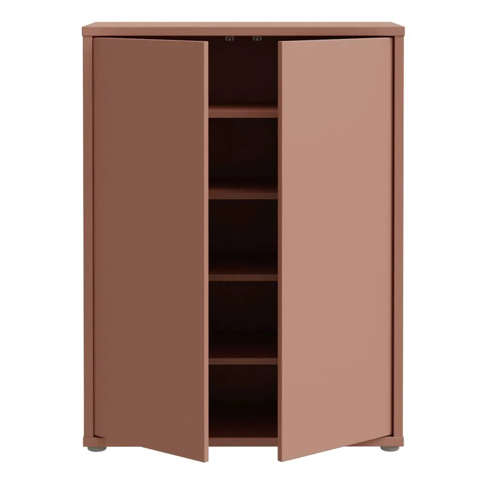 Furniture To Go Alice Springs Shoe Cabinet with 2 Doors Push-to-Open in Terracotta 6