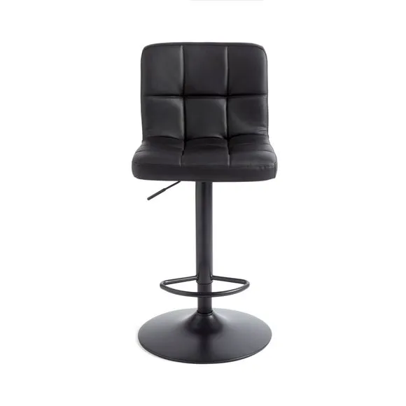 Jasmine Adjustable Height Swivel Bar Stool, Faux Leather 6