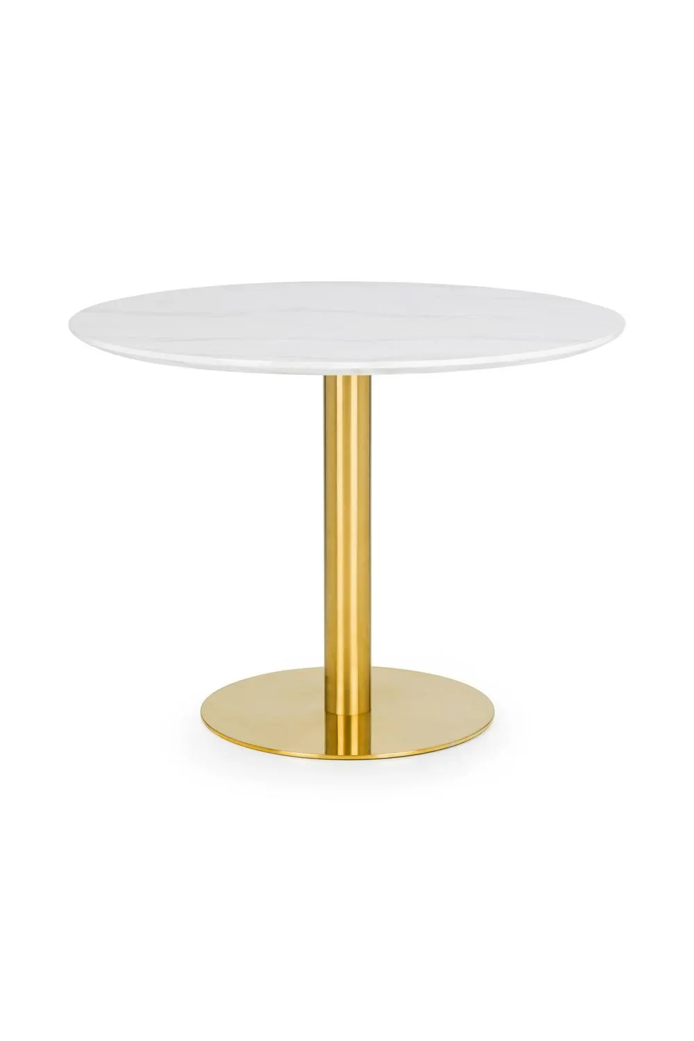 Julian Bowen Palermo Round Pedestal 4 Seater Dining Table in White 5