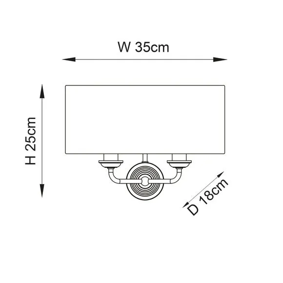 Vogue Sandringham 2 Light Wall Light 5