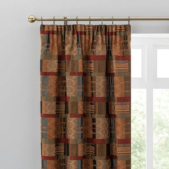 Prague Chenille Pencil Pleat Curtains 1