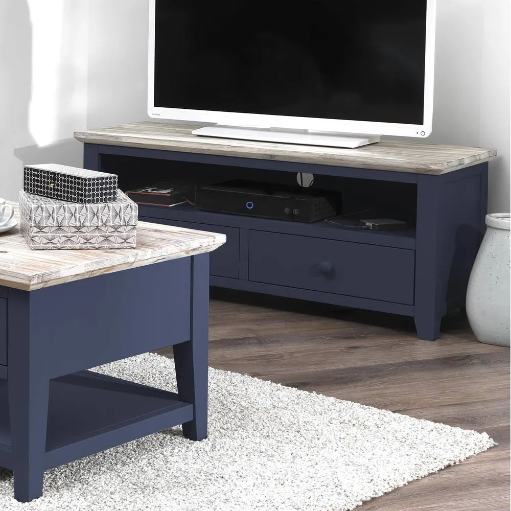 Statement Furniture Florence TV Stand With 2 Drawers & Shelf in Navy 4