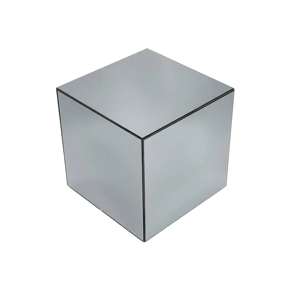 sweeek Cubic mirror coffee table, side table, bedside table, 30 cm cubic in Clear 2