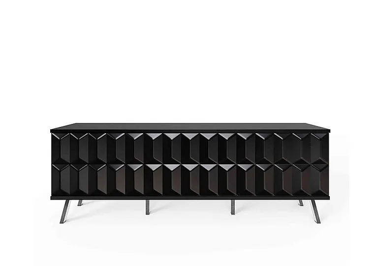 Alpha TV Unit with SMART LED Lighting - Black