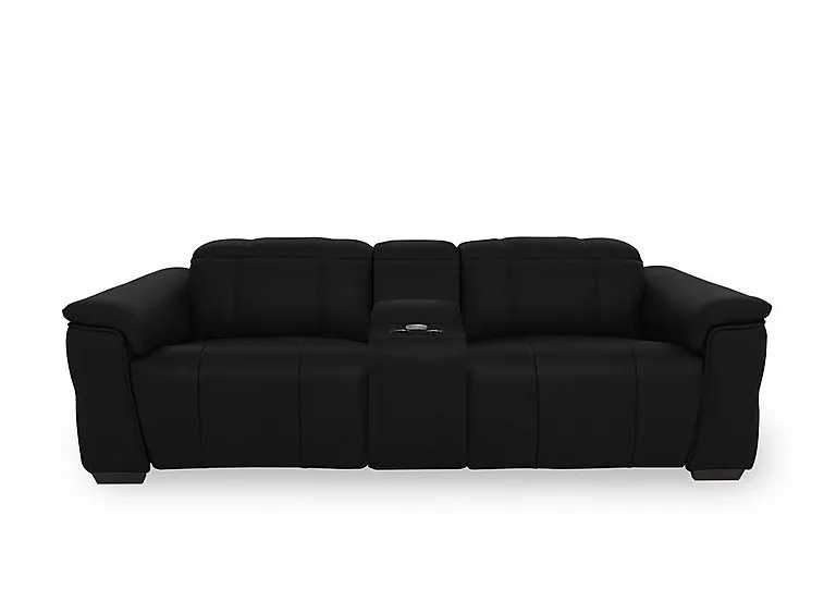 Inca NC Leather 3 Seater Power Recliner Sofa with Pop Up Light Console and Power Headrests