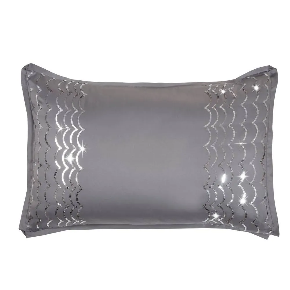Smart Living Caprice Polycotton Soft & Breathable Pillowcase Pair in Charcoal