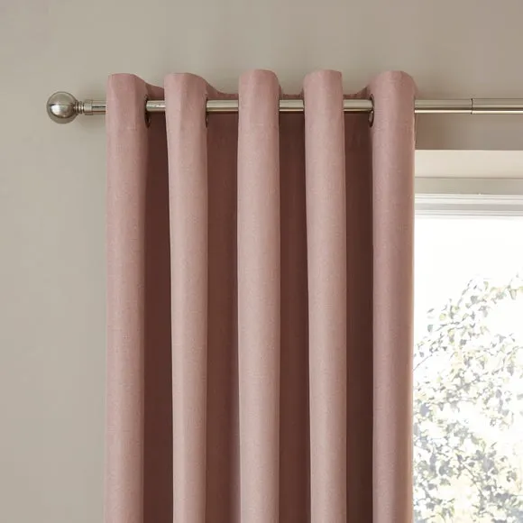 Rotterdam Herringbone Blackout Eyelet Curtains