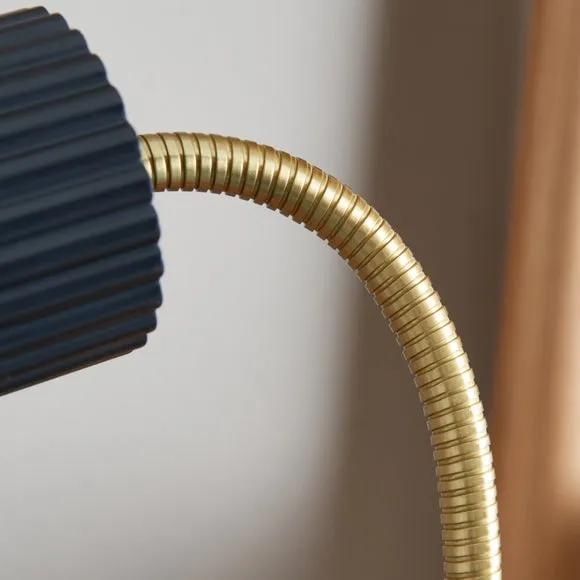Georgi Industrial Ribbed Adjustable Clip On Table Lamp 4