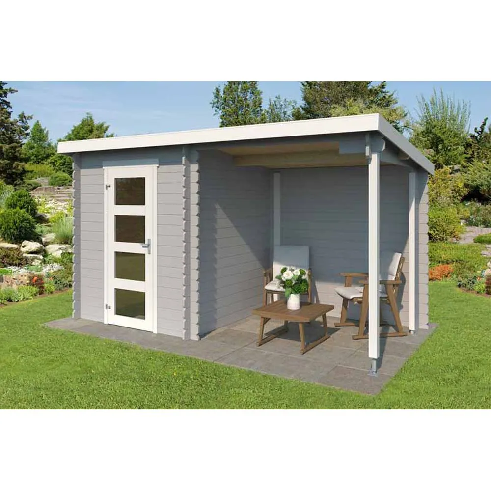 Lasita Maja Ltd Jelle 175 Plus-Log Cabin, Home Office - L390xW214.4xH210.9 cm in Brown 5