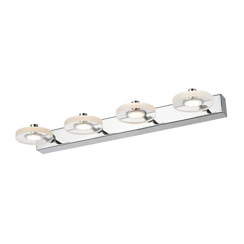 Netlighting Modern LED Wall Lamp Chrome Warm White 3000K 840lm in Silver