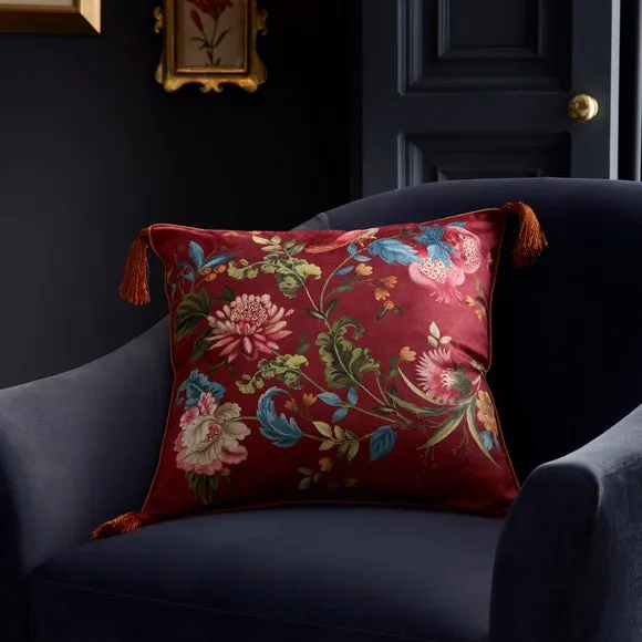 Dreams & Drapes Bejewelled Square Cushion