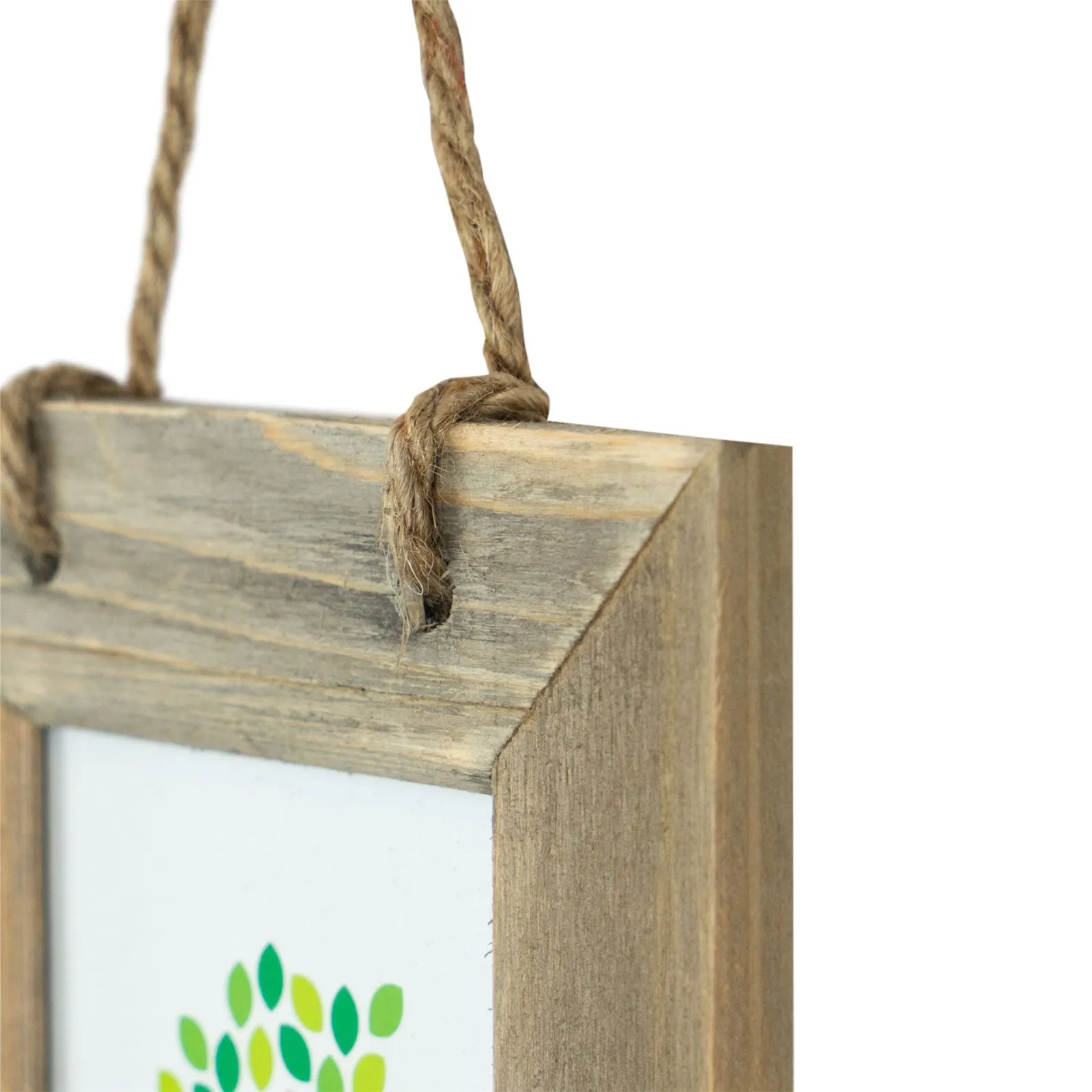 Nicola Spring Rustic Wooden Hanging 3 Photo Frames - 4 x 6" - Natural - Pack of 5 4