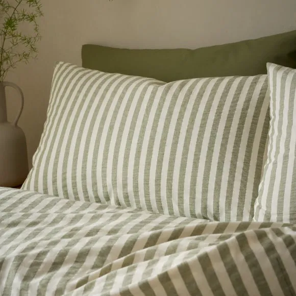 Pineapple Elephant Cotton Rich Woven Stripe Duvet Cover & Pillowcase Set 2