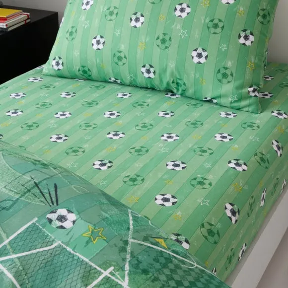 Pack of 2 Football Pitch Fitted Bed Sheets 2