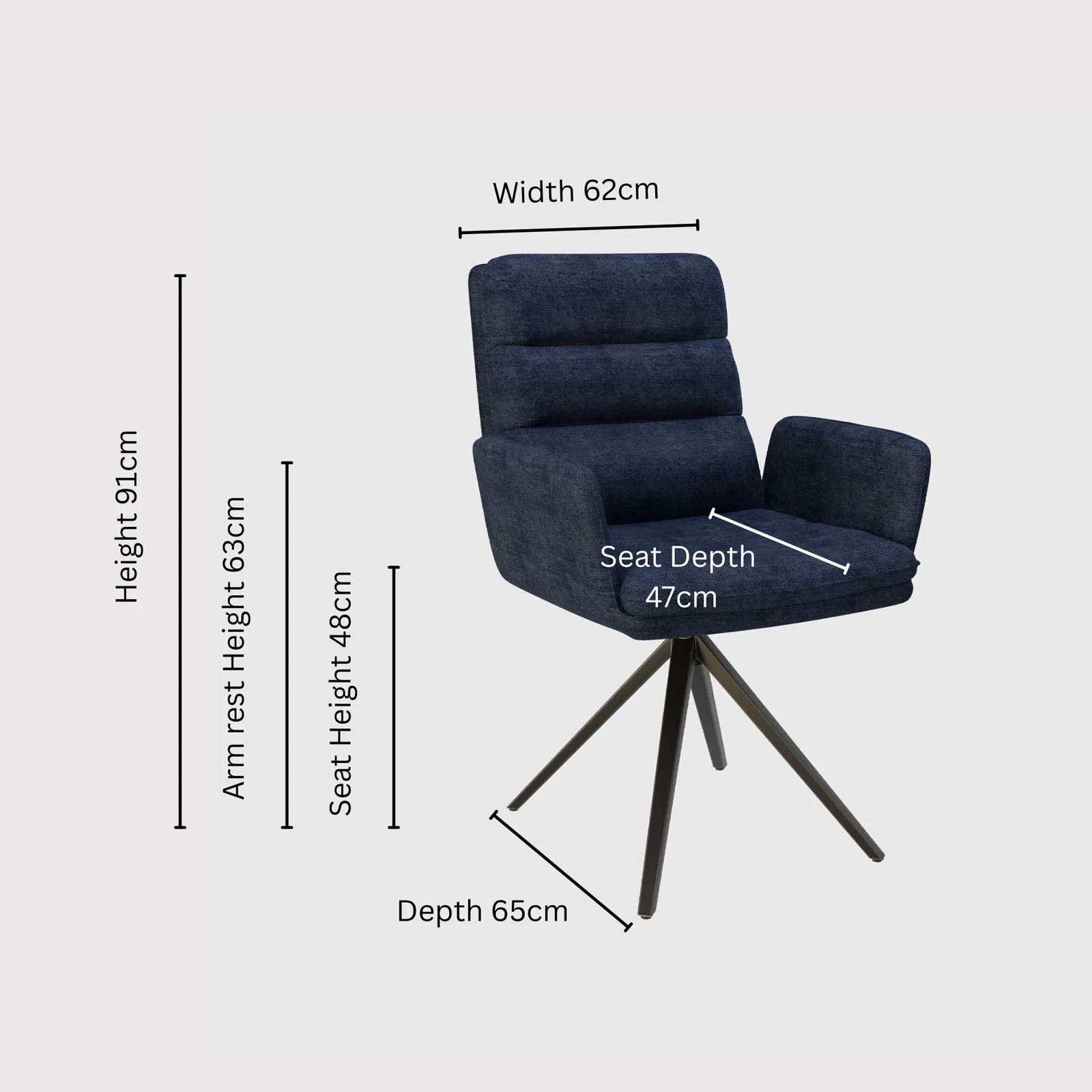 Innsbruck Swivel Dining Chair Fabric | Barker & Stonehouse 4