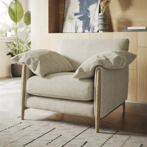 Hector Tonal Plush Chenille Snuggle Chair 1