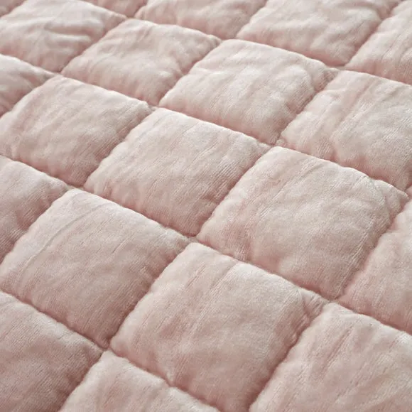 Sammi Velour Crinkle Quilted Bedspread 2