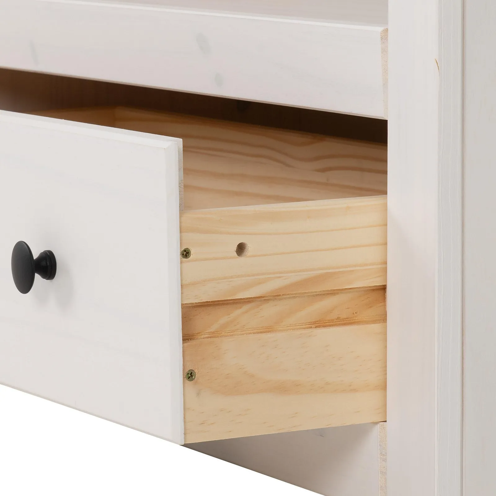 Seconique Panama 1 Drawer Bookcase in White 5