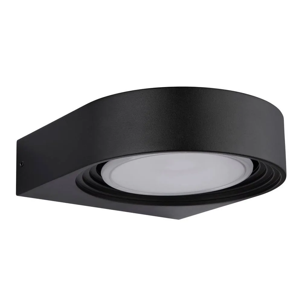 Netlighting Oko Outdoor Wall Down Lamp Matt Black IP44 LED 3000K 2