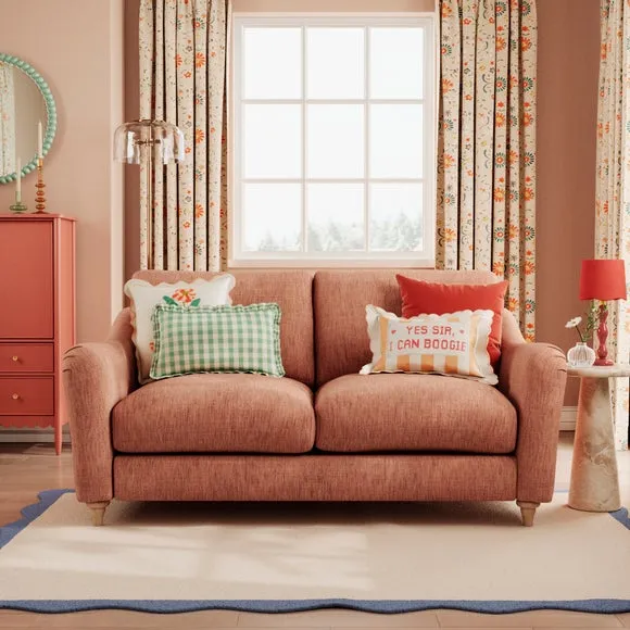 Hattie Slub Faux Linen 2 Seater Sofa 1