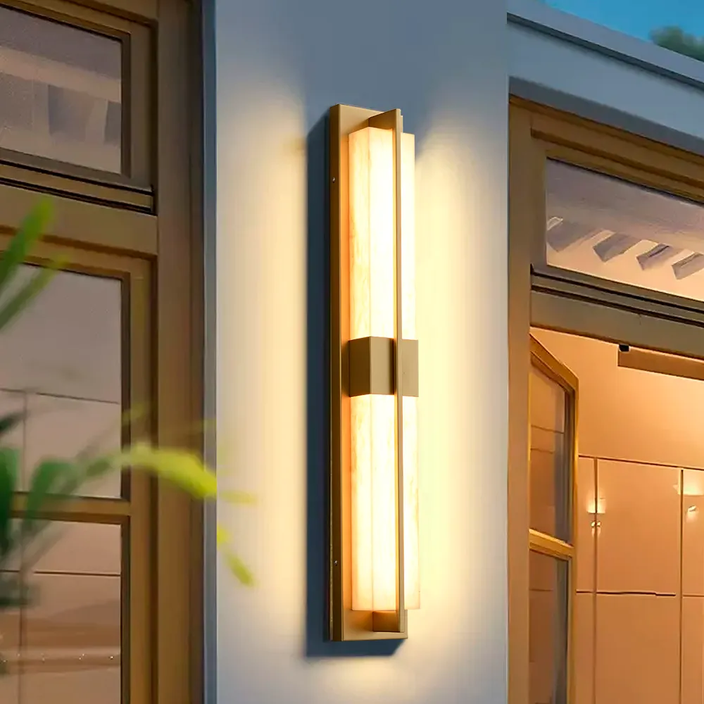800mm Gold LED Outdoor Wall Lighting Modern Waterproof IP65 Outside Wall Sconce