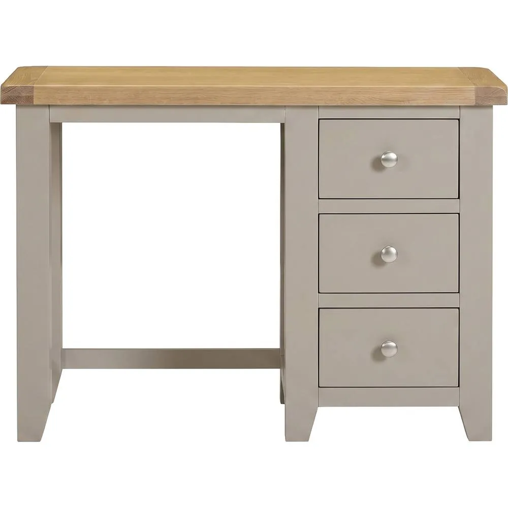 Seconique Windsor Dressing Table & Mirror (Fully Assembled) - Putty/Oak in Beige 3