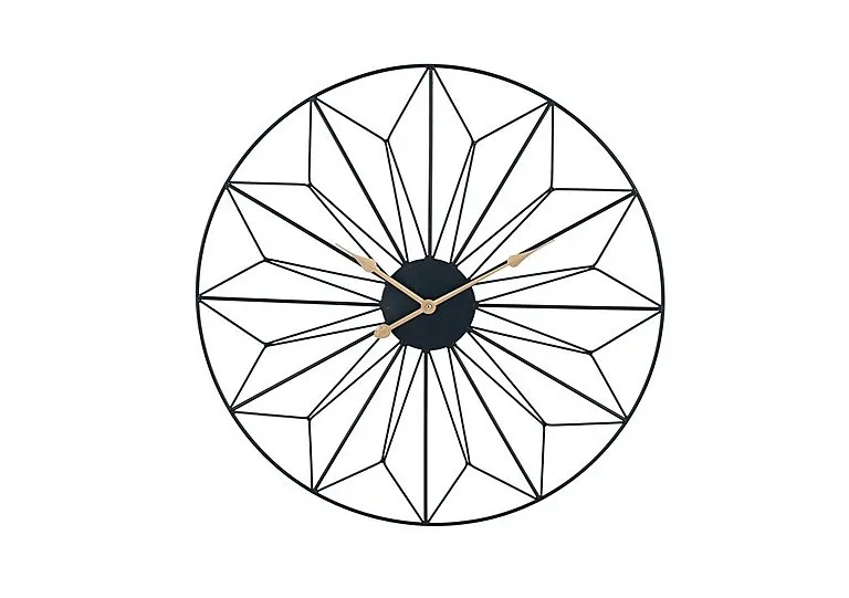 Geo Black Wall Clock