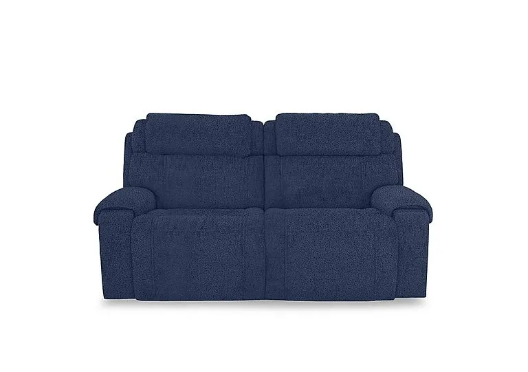 Hollywood Fabric 3 Seater Power Recliner Sofa with Power Headrests and Storage Arms - Blue