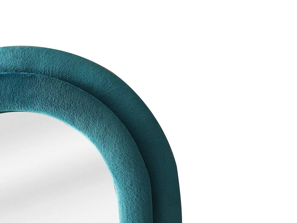 Vente-unique -Shaped Velvet Mirror - L60 X H160 Cm - Blue - LINOA 6