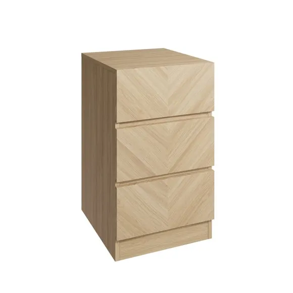 Taranto 3 Drawer Bedside Table 5