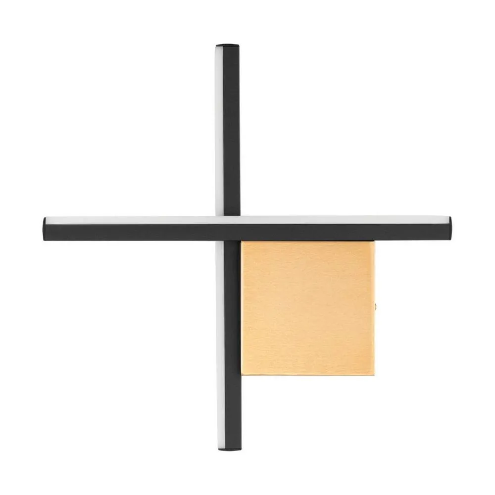 Netlighting Cross Wall Lamp Sandy Black Gold LED 10W 660lm 3000K