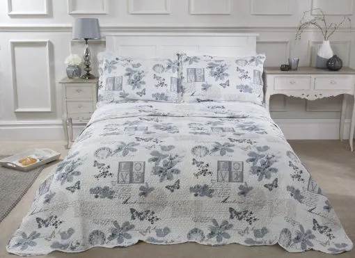 New Edge Blinds Hemmingway Bedspread in Grey
