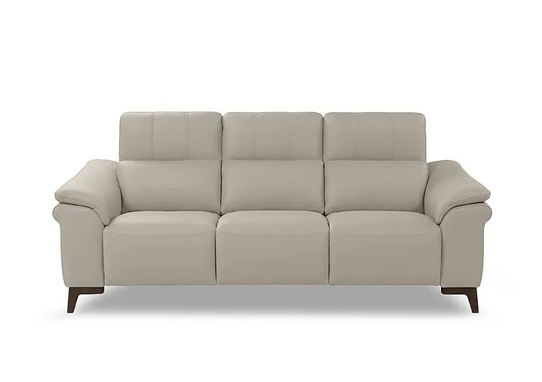 Marconi 3 Seater 3 Cushion Leather Recliner Sofa with Headrests and Power Lumbar