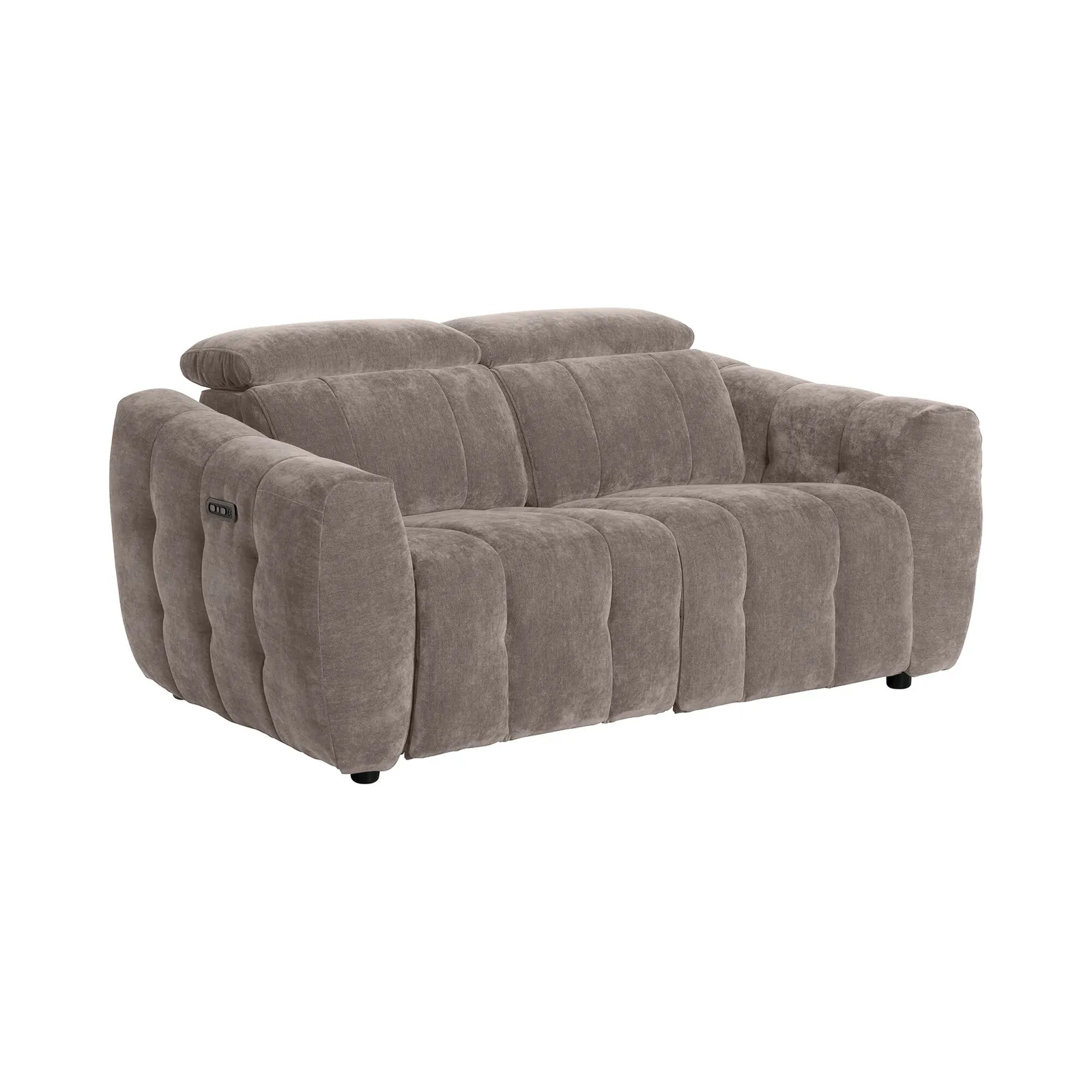 Montgomery 2 Power Seater & Headrest Recliner Sofa, Grey Fabric | Barker & Stonehouse 2