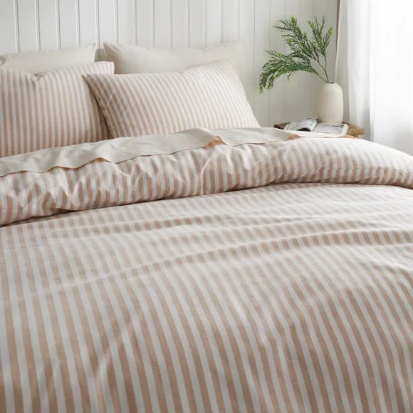 Portloe Stripe 100% Cotton Duvet Cover & Pillowcase Set 4