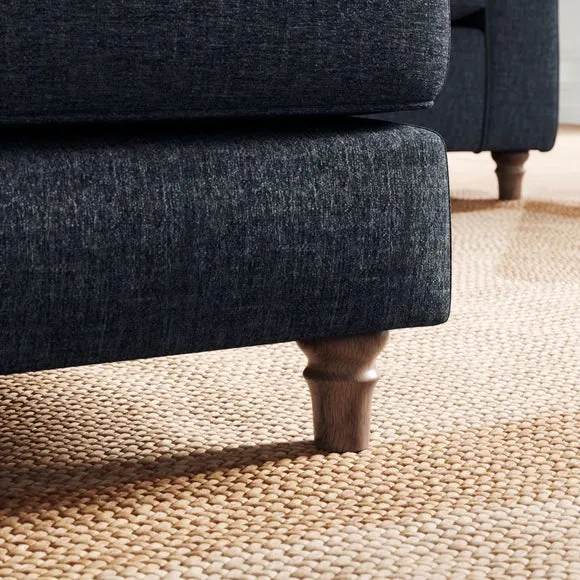 Flori Soft Chenille Footstool 5