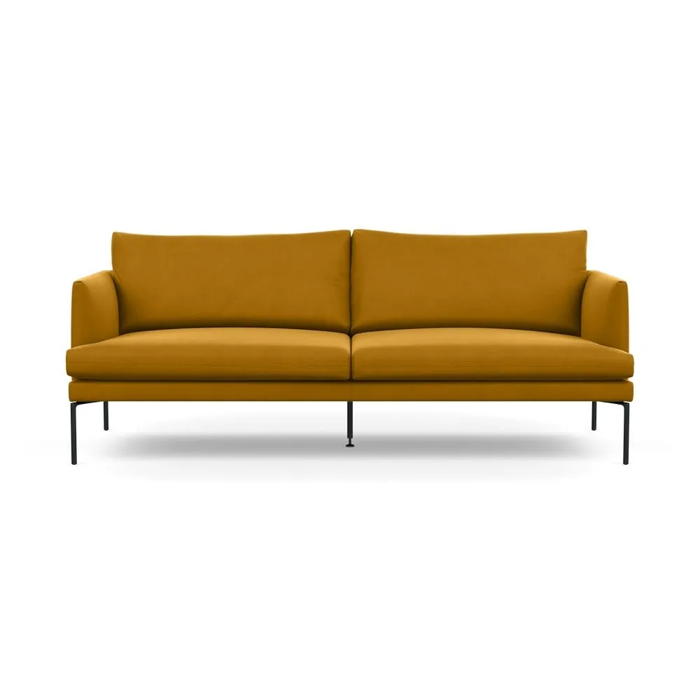 Heal's Matera 3 Seater Sofa Nobilis Velvet Mustard 2