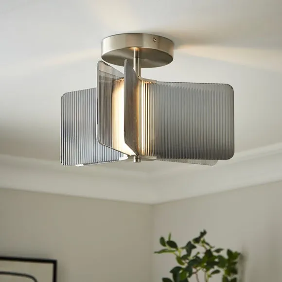 Milan Ribbed LED Ceiling Light 1